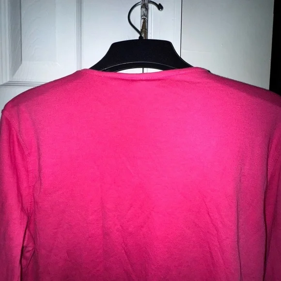 M&C Sportswear Women Long Sleeve Pink Snowflake T-Shirt Size L NWT hot pink - Picture 9 of 9
